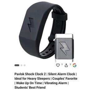 Pavlok Shock Clock 2 Silent Vibrating Alarm Clock For Heavy Sleepers